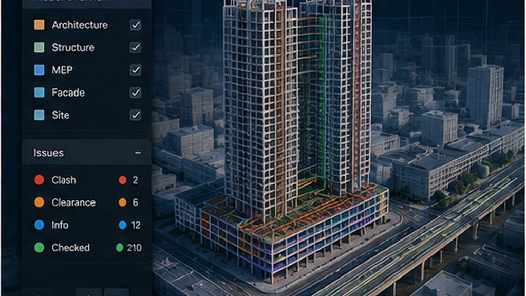 Digital twin and BIM model of a high-rise building