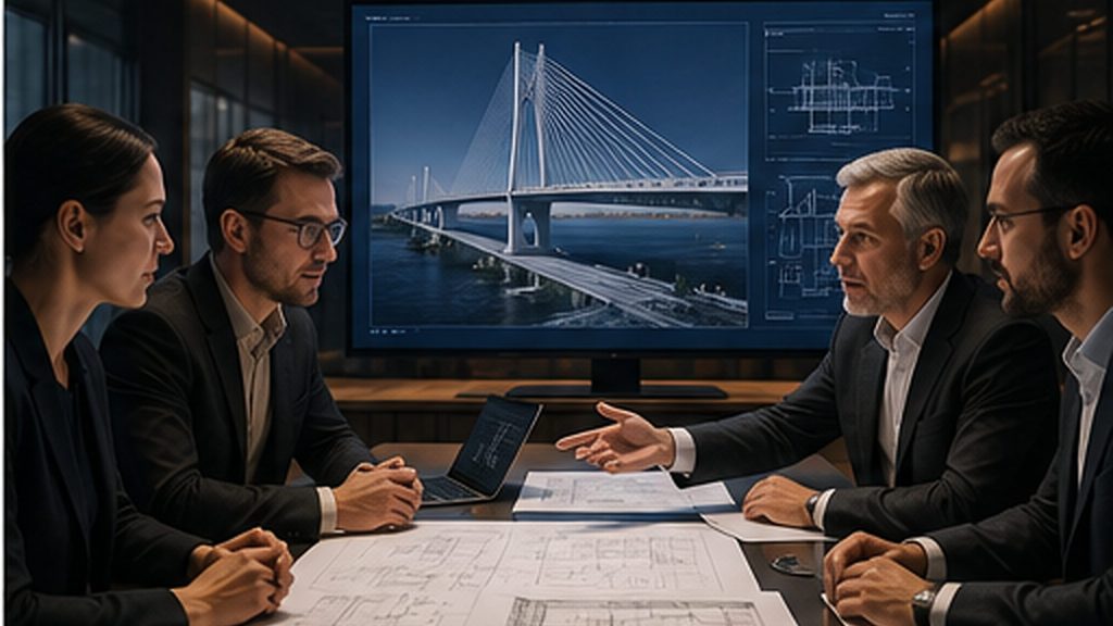 Cable-stayed bridge model for technical engineering advisory